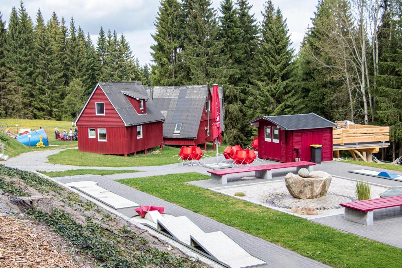 Erzgebirgsidyll Breitenbrunn - Waldhaus Neuer Anbau ภายนอก รูปภาพ