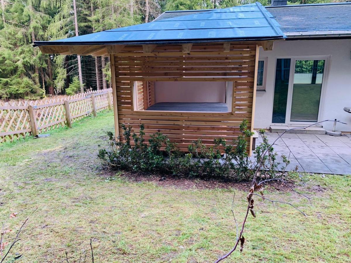 Erzgebirgsidyll Breitenbrunn - Waldhaus Neuer Anbau ภายนอก รูปภาพ