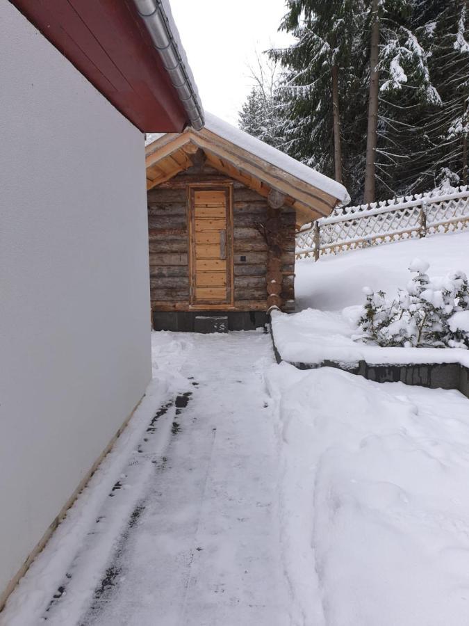 Erzgebirgsidyll Breitenbrunn - Waldhaus Neuer Anbau ภายนอก รูปภาพ
