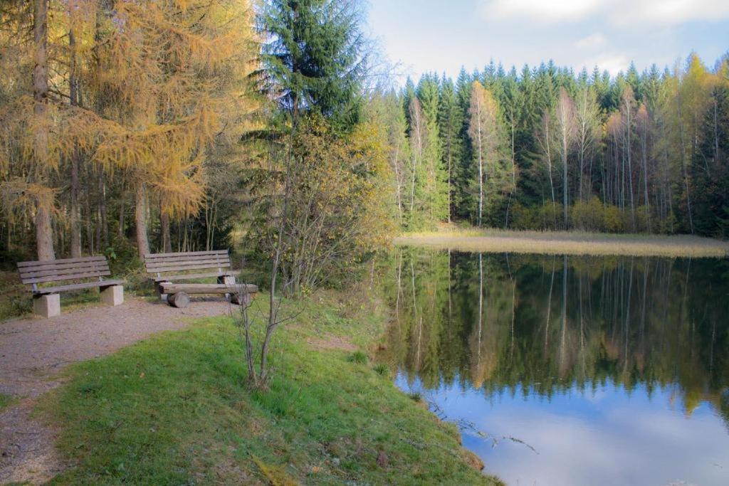 Erzgebirgsidyll Breitenbrunn - Waldhaus Neuer Anbau ภายนอก รูปภาพ